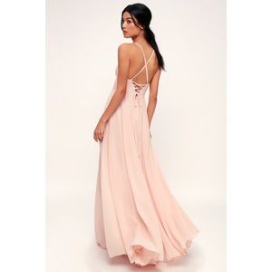 Lulu’s | Remember Tonight Lace-Up Maxi Dress